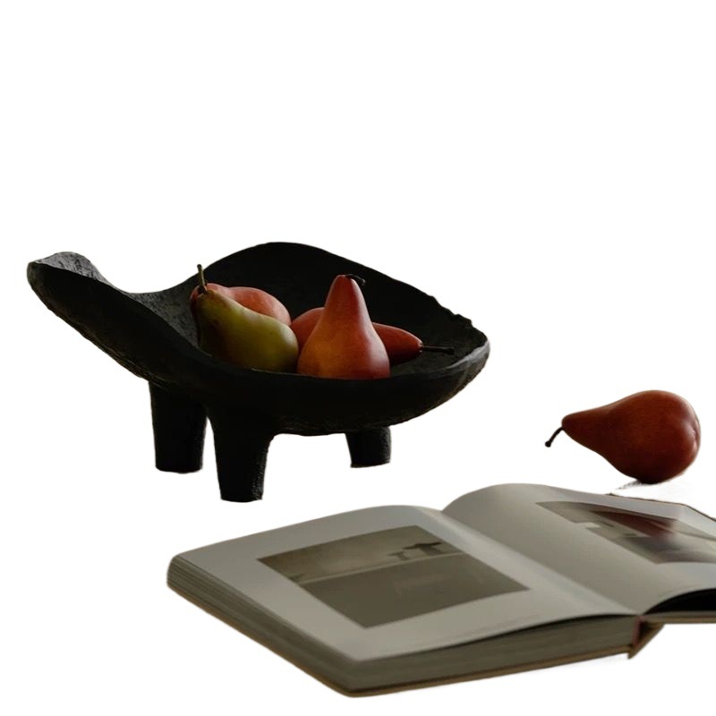Resin Art Wooden Tray - Zwarte fruitplank van hars, opbergbak, ornament,