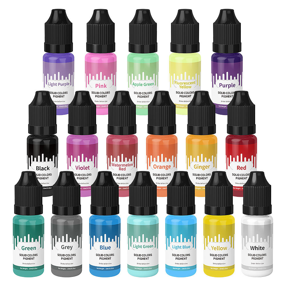 Resin Dye Opaque - 18 Kleuren 10 ml Macaron Effen