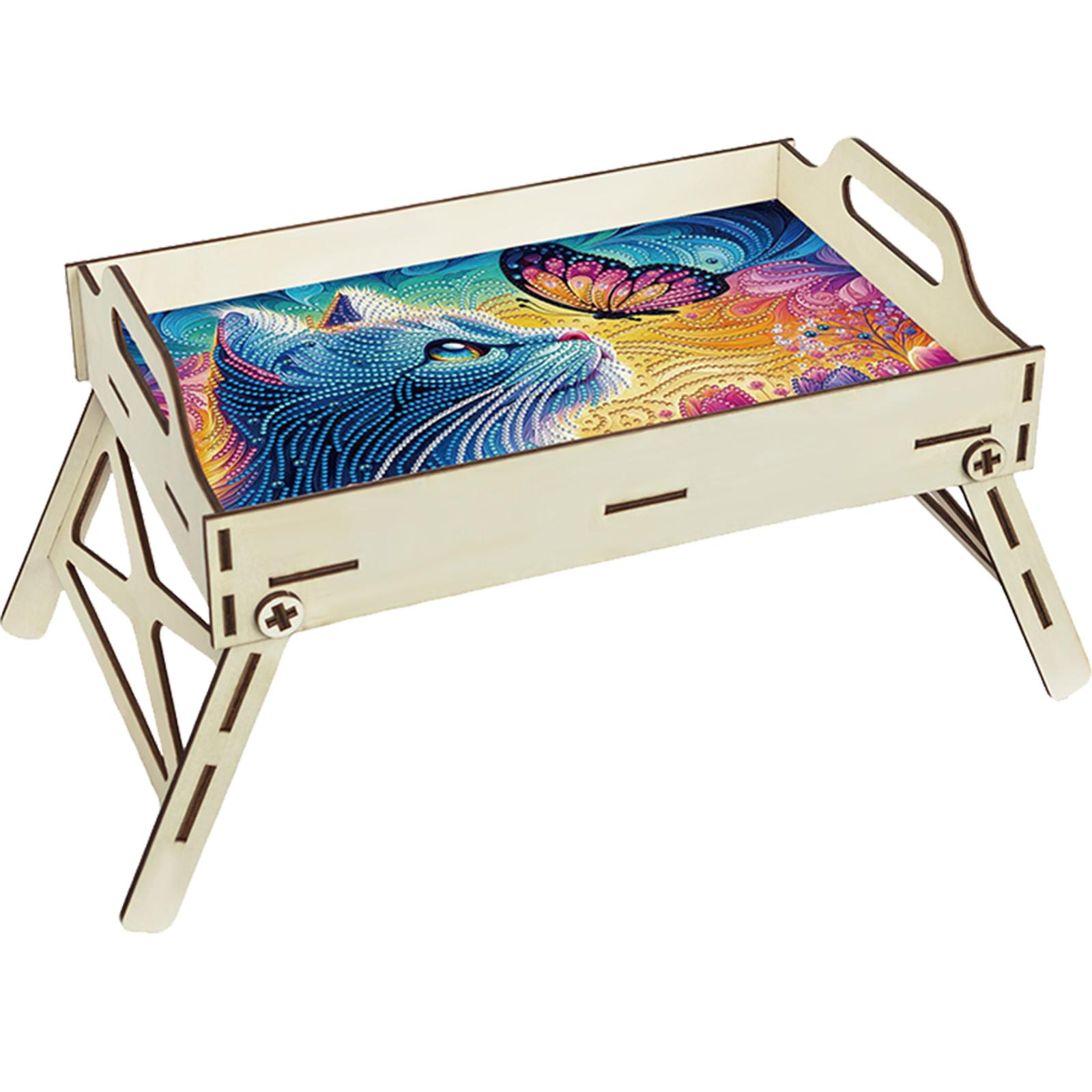 Resin Art Wooden Tray - 5D DIY Diamant Schilderij Serveerschaal met