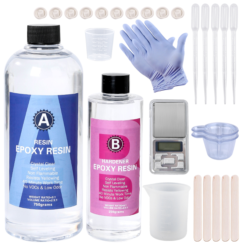 Resin Art Use - Epoxyhars Kit Kristalhelder Gemakkelijk Mix 3:1