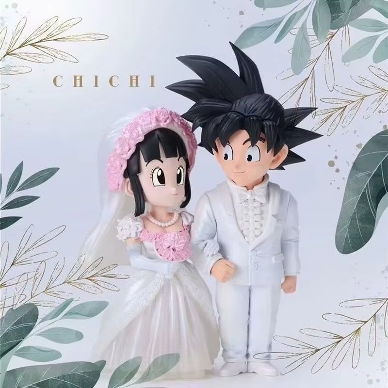 Resin Art Dragon Ball Z - Son Goku en Chichi Bruiloft Mariage