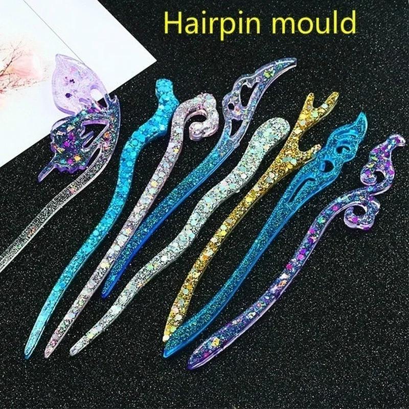 Resin Art Supplies - Nieuwe transparante haarspeld siliconen speciale mal