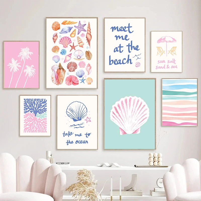 Resin Art Wall Decor - Kustgalerij Muurkunst Zomer Zee Kunstafdrukken Posters
