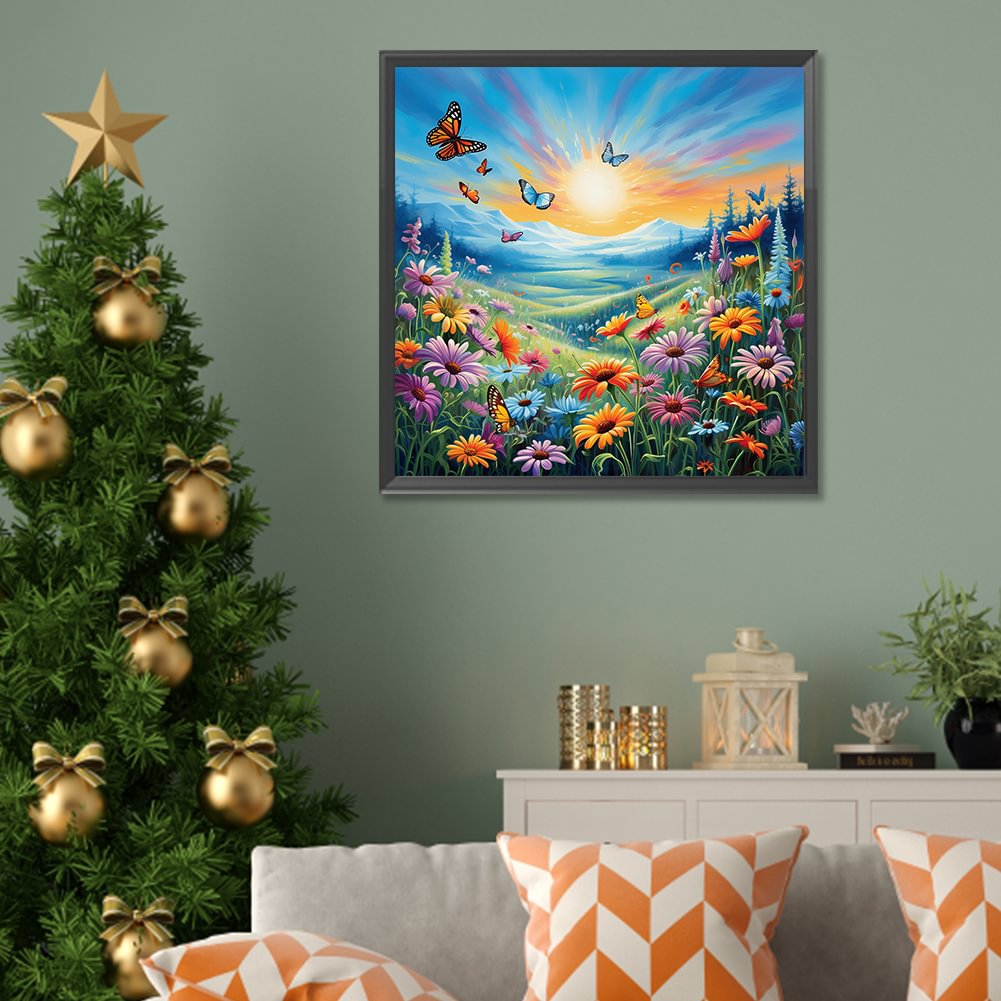 Resin Art Flowers - Diamond Painting Familie Schattige Herten Bloem