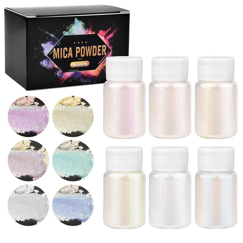 Resin Dye Opaque - 6-delige set epoxyhars kleurstof mica poeder