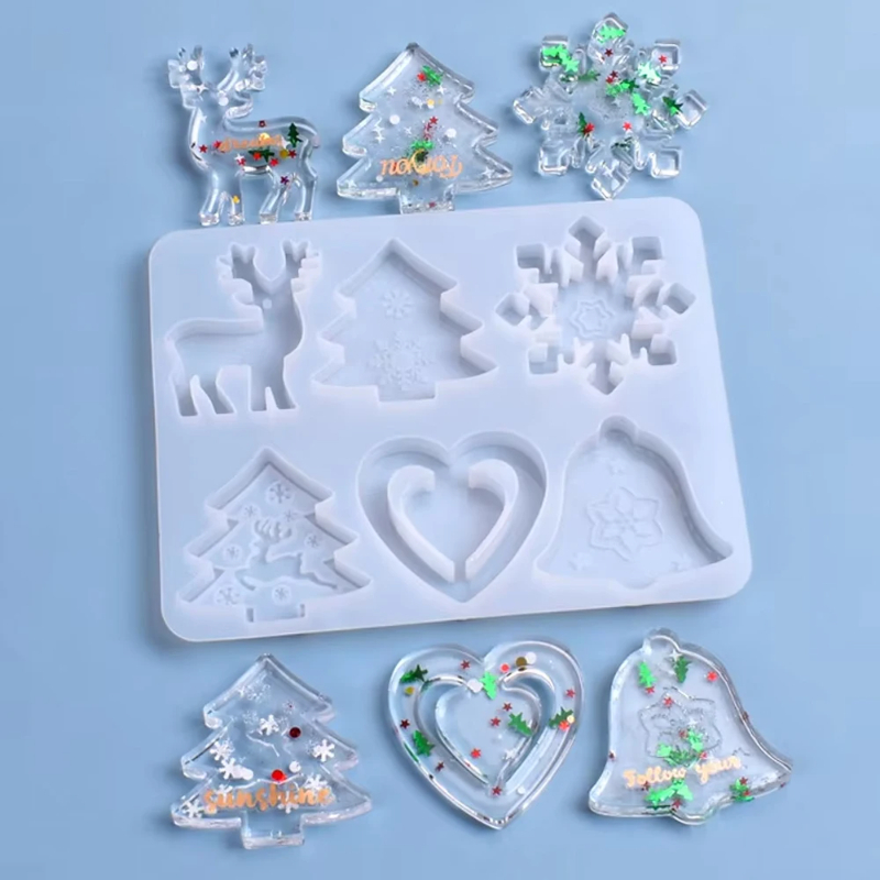 Resin Art Jewellery - Kerst schimmel DIY hars kristal epoxy