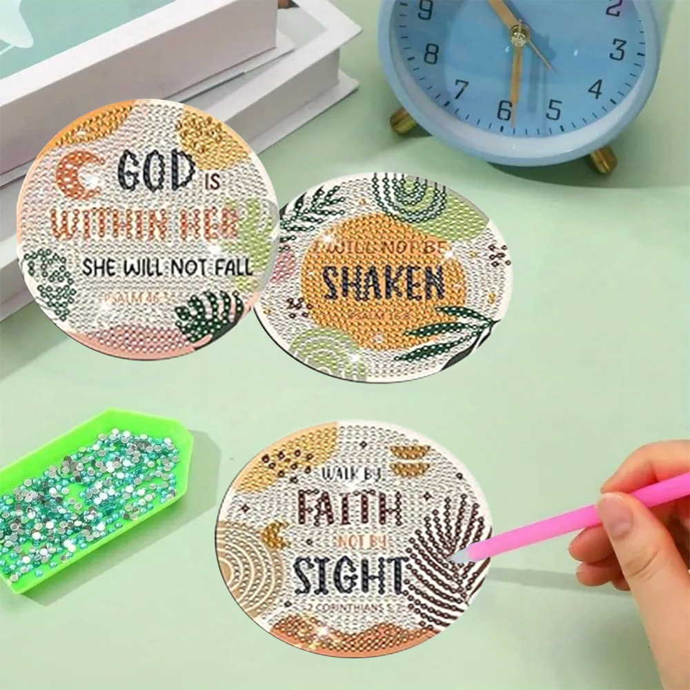 8 stuks/set diamant schilderij - Resin Art Coasters recensie en prijs