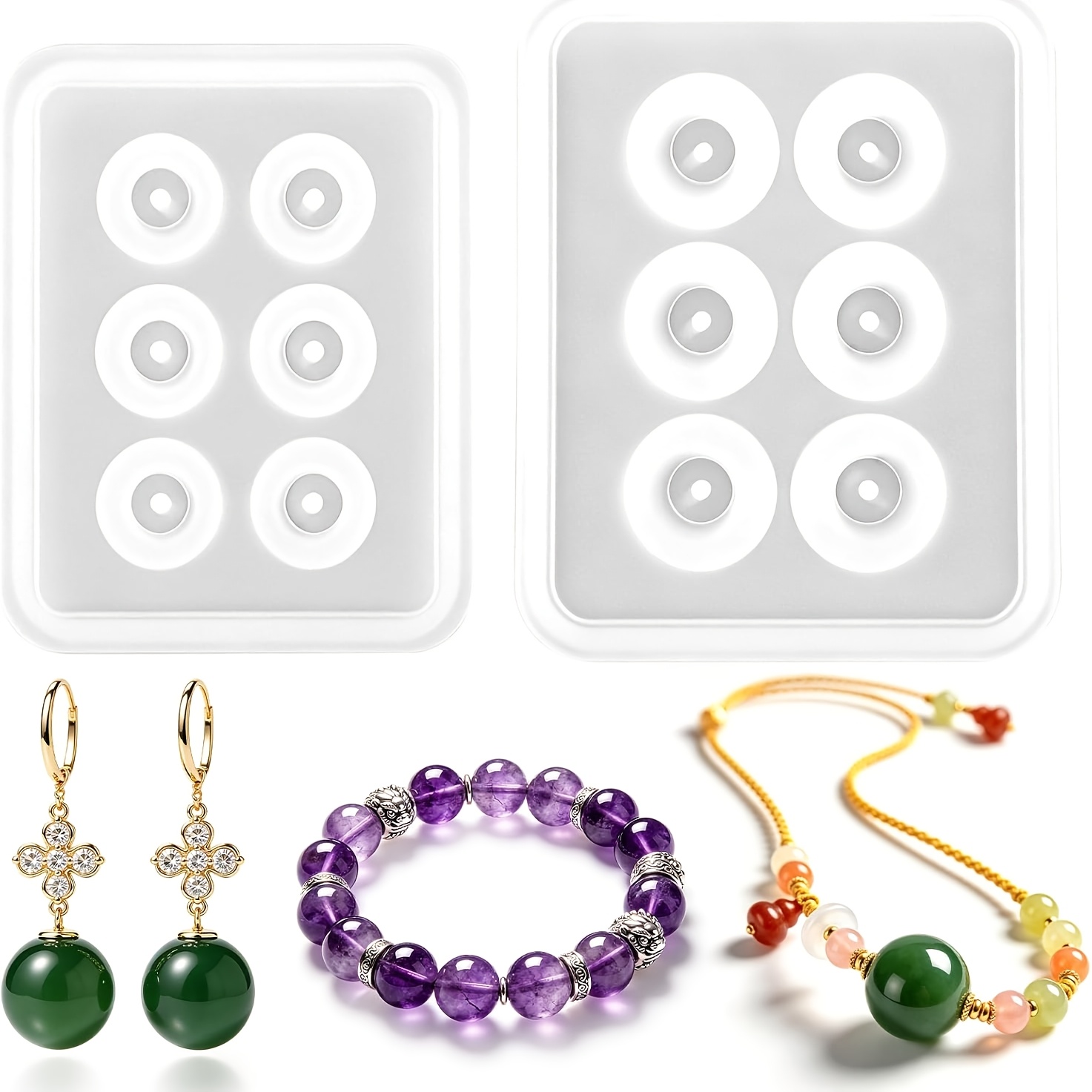 Twee geperforeerde bolvormige  - Resin Art Jewellery recensie en prijs