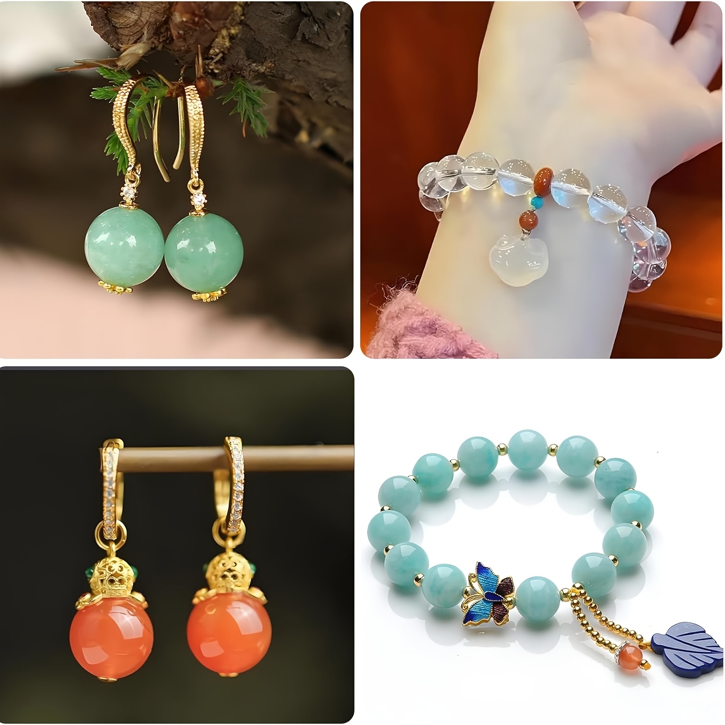 Twee geperforeerde bolvormige  - Resin Art Jewellery recensie en prijs