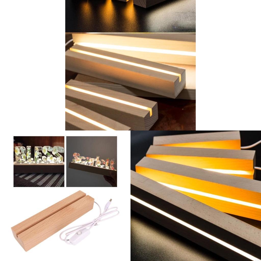 R3MC houten licht display base - Resin Art Use recensie en prijs