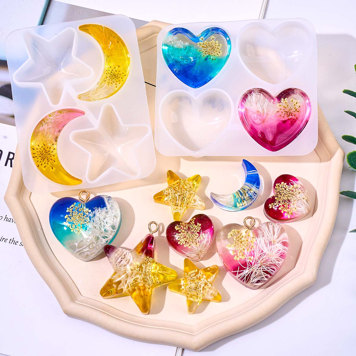 Hart Ster Maan Hanger Silicone - Resin Art Jewellery recensie en prijs