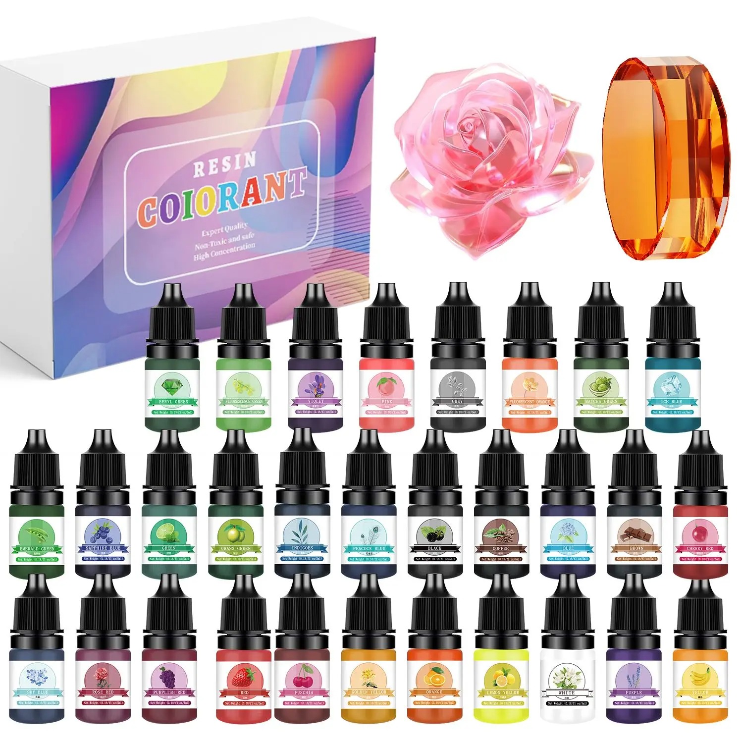 30 Kleuren 5 ml Epoxyhars Pigm - Resin Art Jewellery recensie en prijs