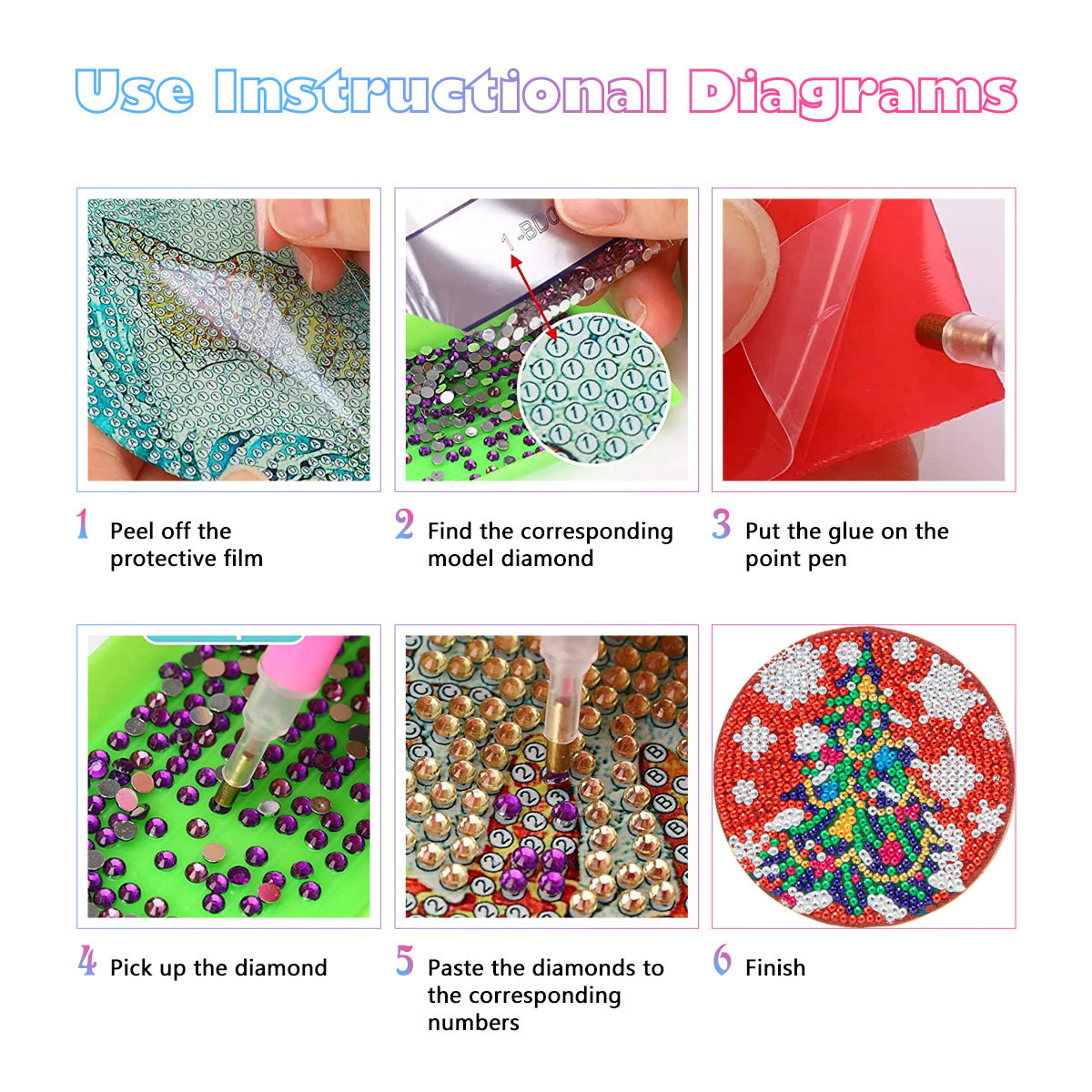 GATYZTORY 6 stks/set DIY Diama - Resin Art Coasters recensie en prijs