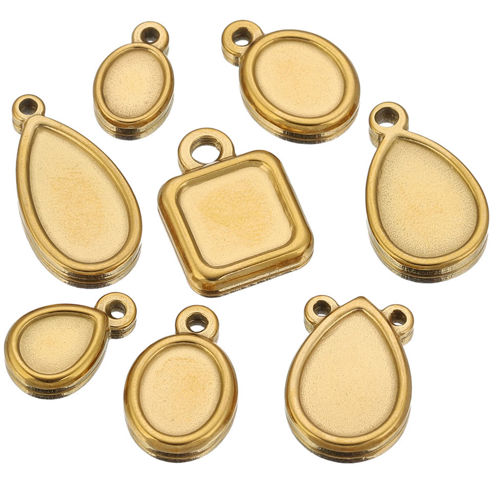 5 stuks roestvrijstalen vierka - Resin Art Jewellery recensie en prijs