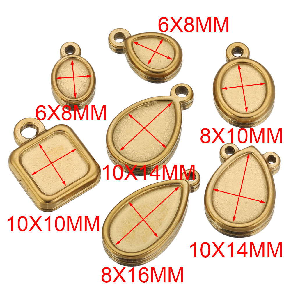 5 stuks roestvrijstalen vierka - Resin Art Jewellery recensie en prijs