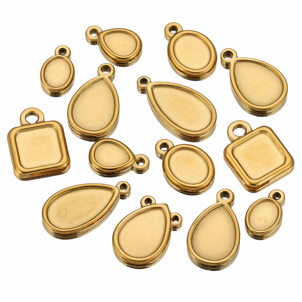 5 stuks roestvrijstalen vierka - Resin Art Jewellery recensie en prijs