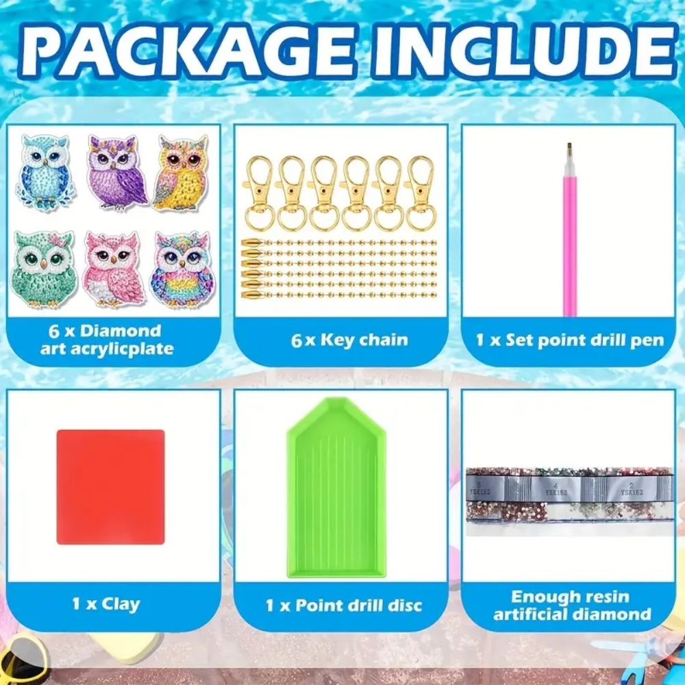 6-delig/set DIY diamanten sleu - Resin Art Supplies recensie en prijs