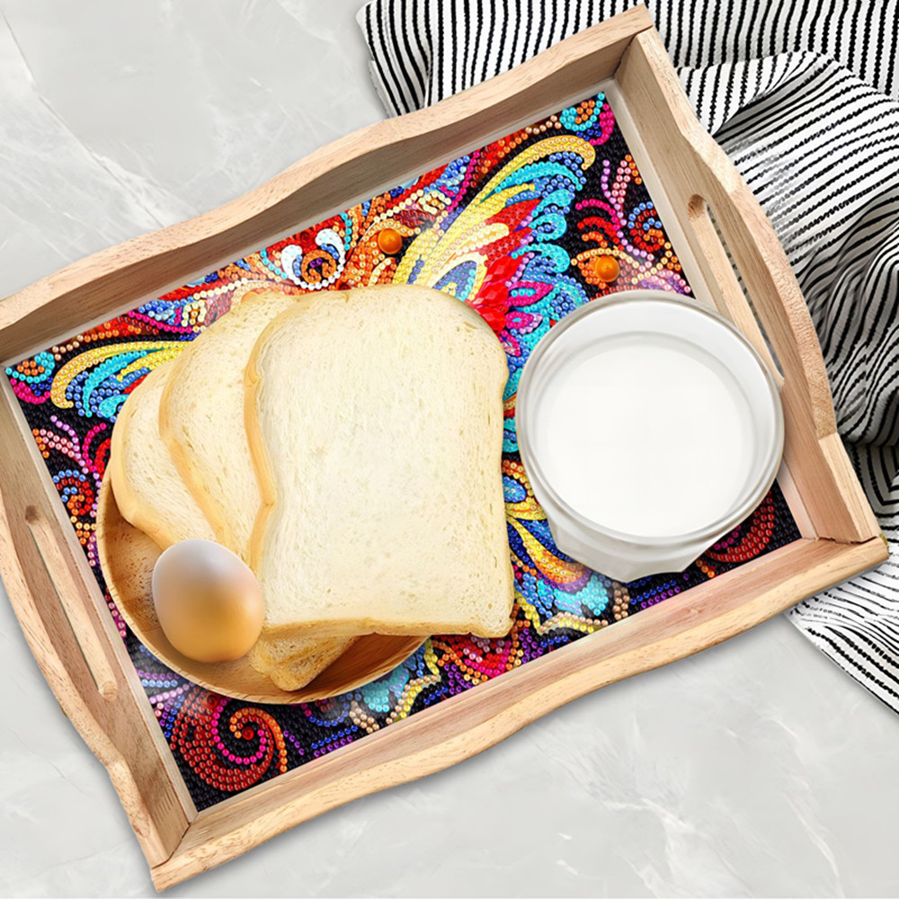 5D DIY diamantgeschilderde hou - Resin Art Wooden Tray recensie en prijs