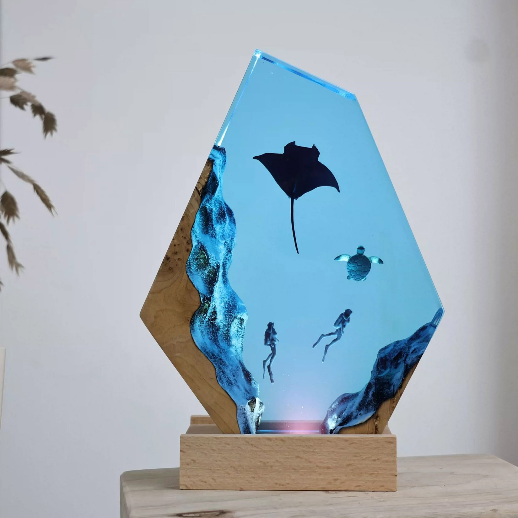Manta Ray Nachtlamp Oceaan The - Resin Art Decoration Items recensie en prijs