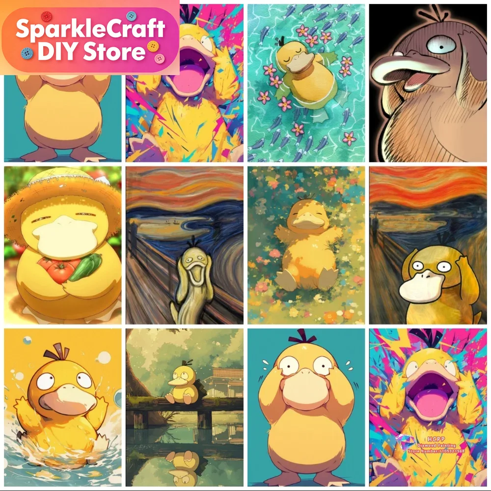 1pc frameloze Psyduck Cartoon  - Resin Art Wall Decor recensie en prijs
