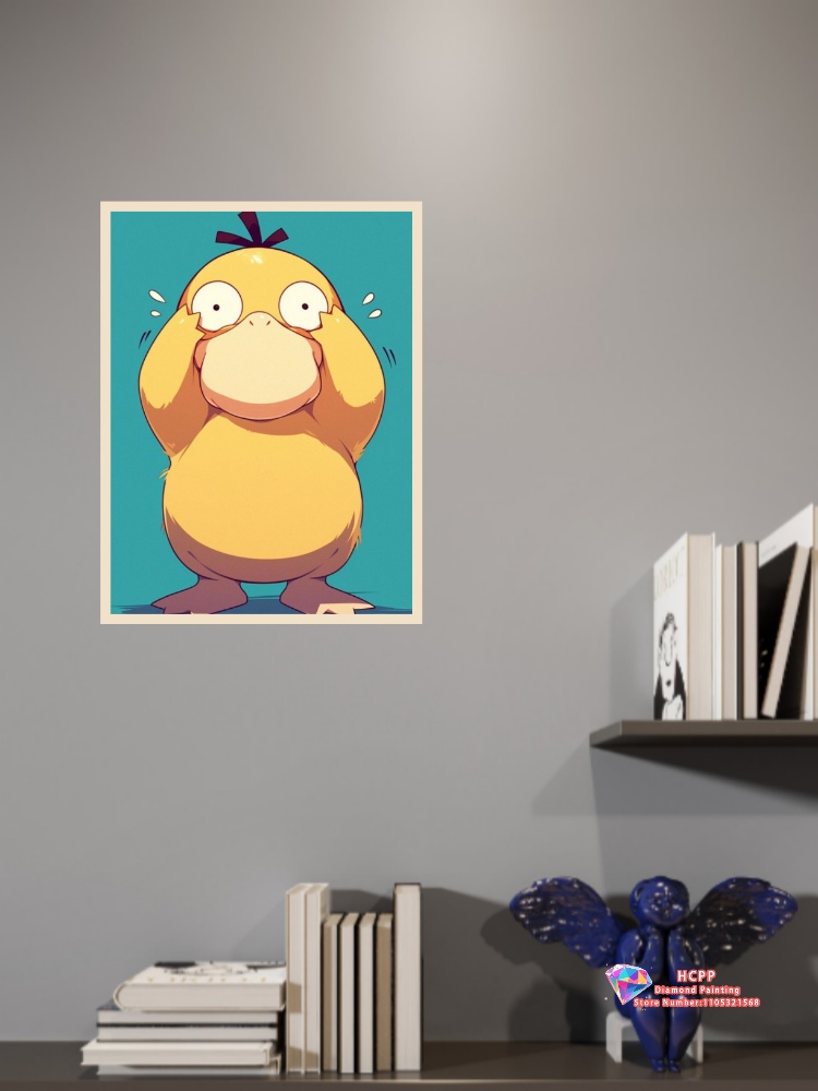 1pc frameloze Psyduck Cartoon  - Resin Art Wall Decor recensie en prijs