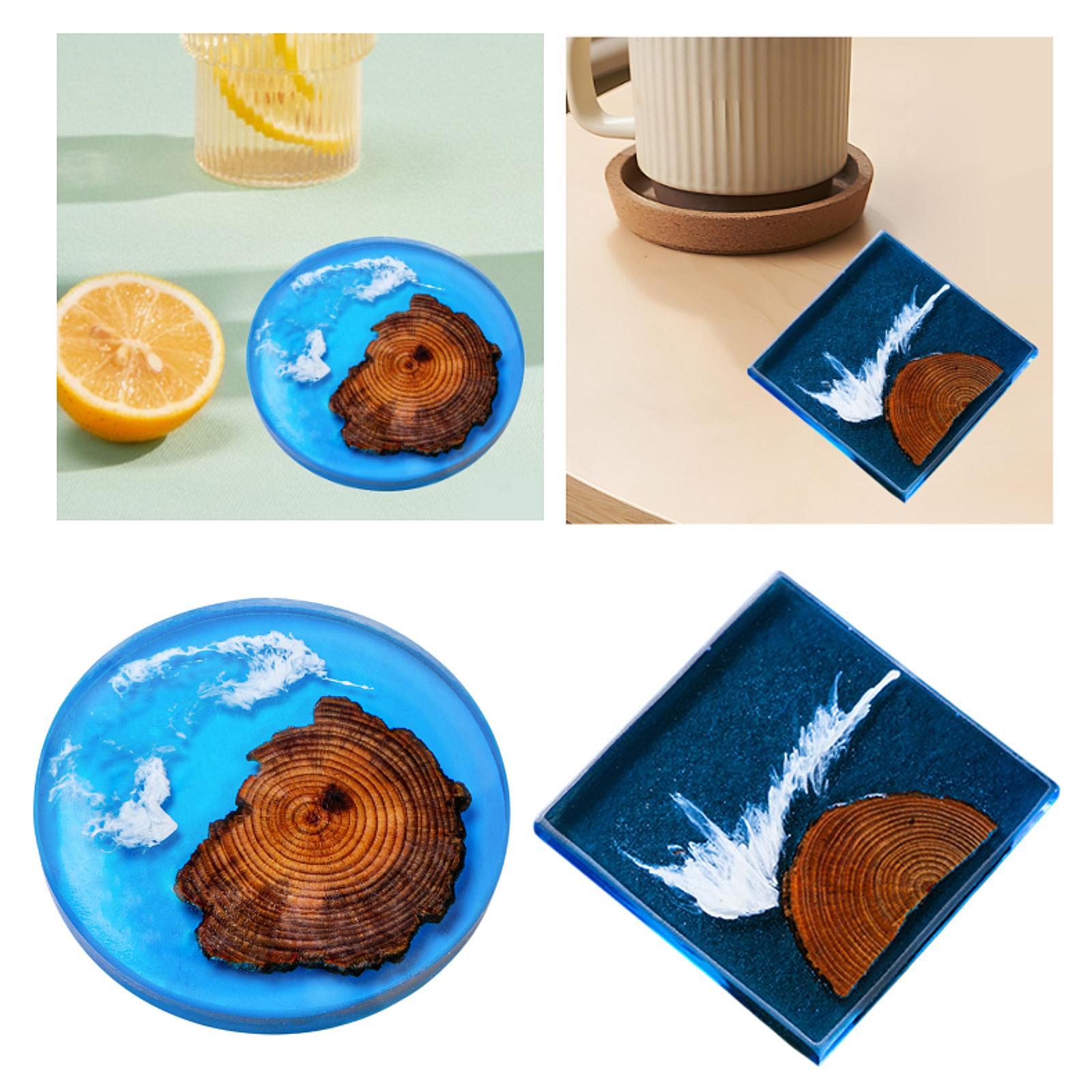 6-delige epoxy onderzetters ho - Resin Art Coasters recensie en prijs